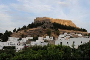 The view of the castle and Acropolis from the village.