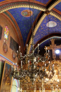 Inside Chalki church - it is rare to be allowed to take photos inside churches here.