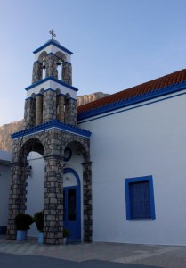 Telendhos church, up from the seafront behind a little lane.