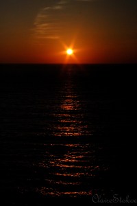 Sunset from the far side of Telendhos Island.